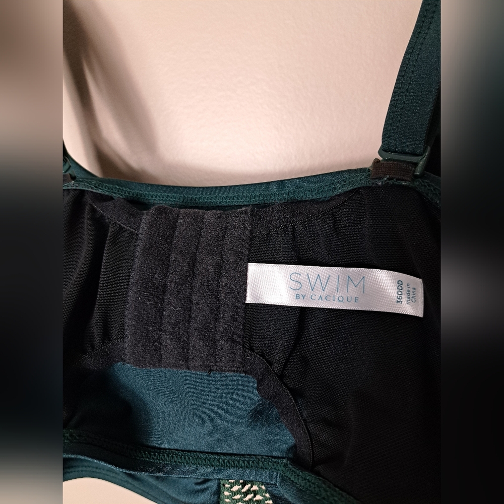 Swim by Cacique Green Bikini Top Size 36DDD - Beach - Vacation - Picture 11 of 14